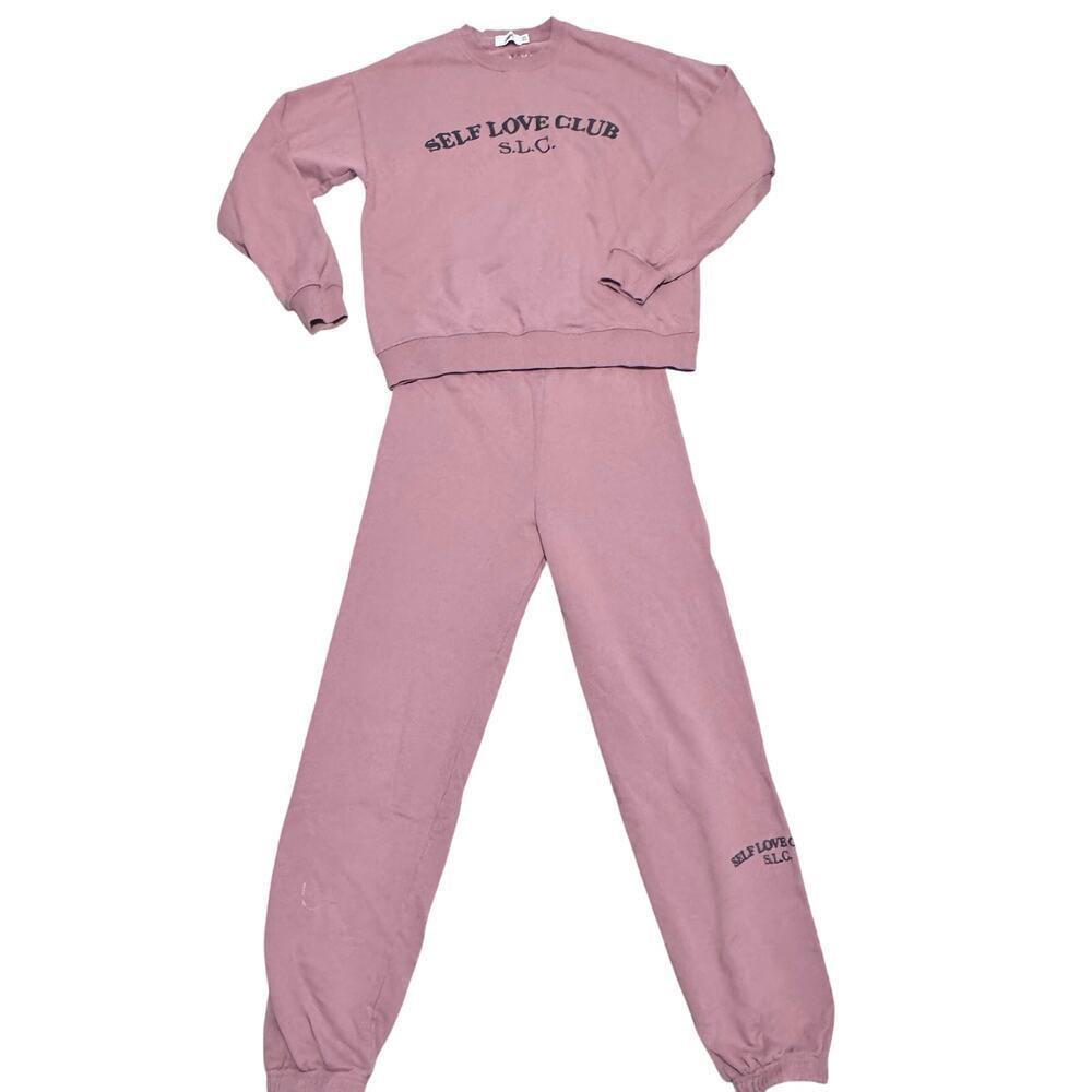 New Mayfield the Label Self Love Club Sweatshirt One Size‎ and Sweatpants Size S - Picture 2 of 16